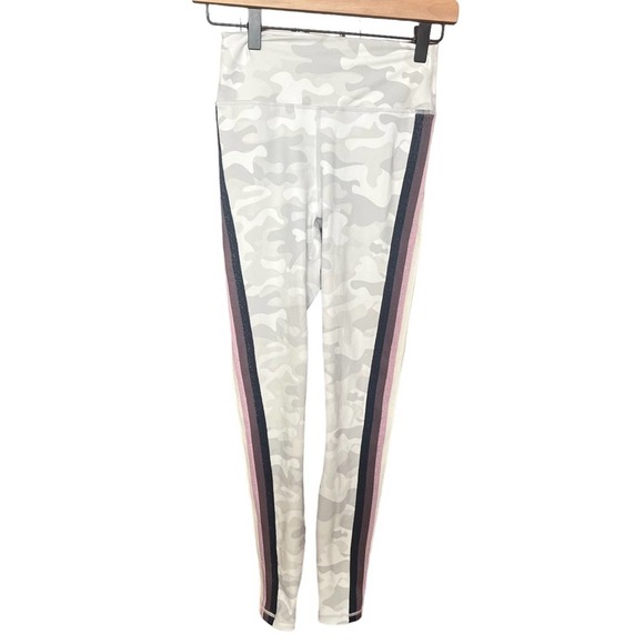 SPIRITUAL GANGSTER White/Gray Camo Glitter Side stripe Legging - Picture 4 of 7